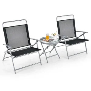 Patio Folding Chair Set