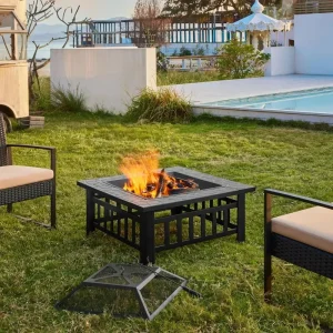 32" Metal Fire Pit Table